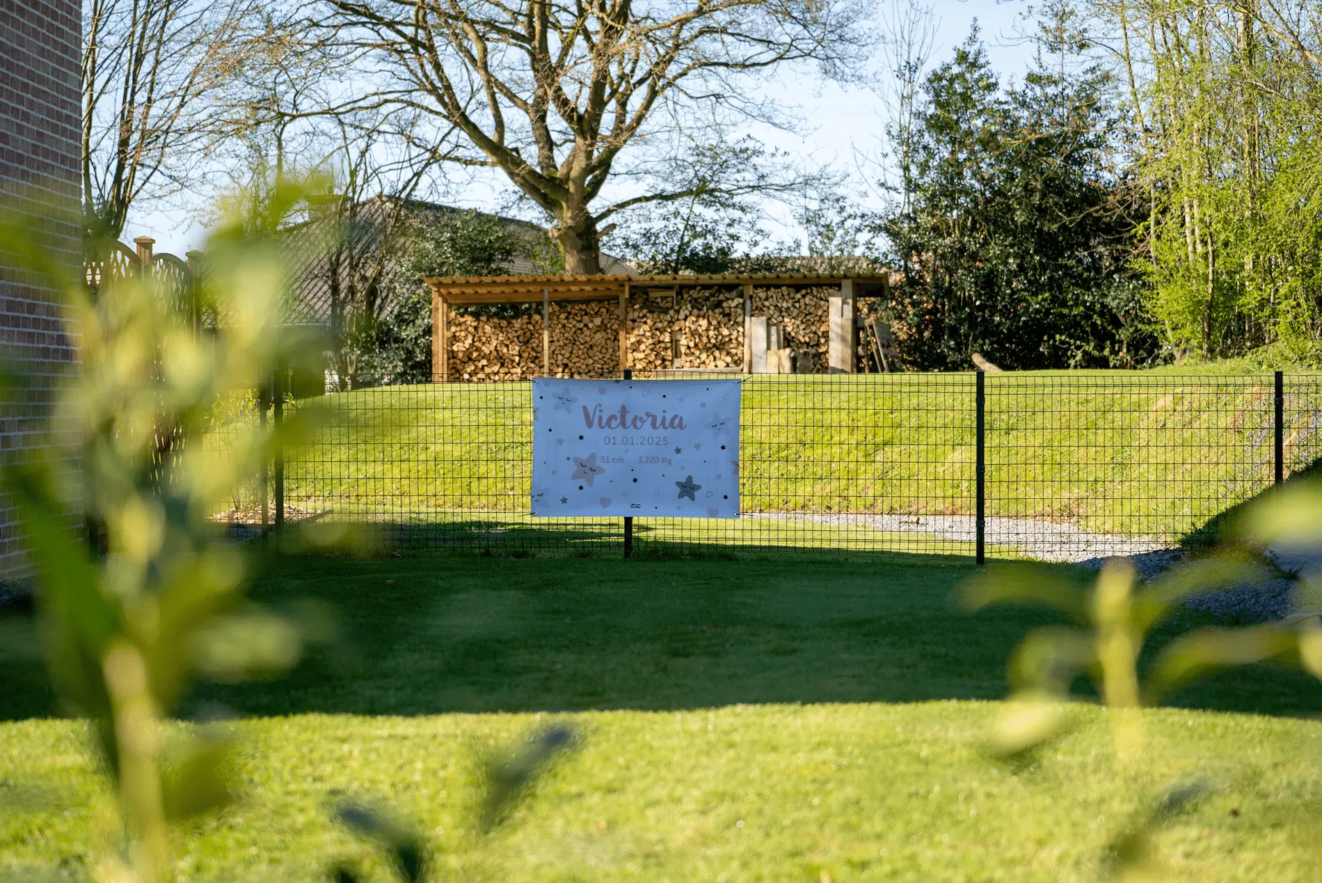 Bannière de naissance personnalisée
