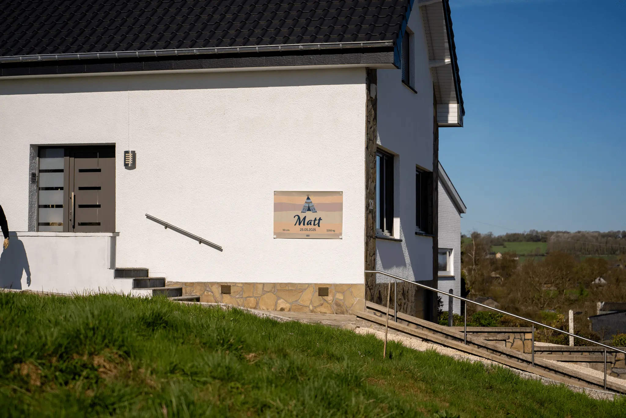 Bannière de naissance personnalisée pour l'extérieur